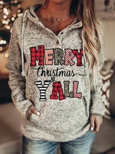 Christmas Print Long Sleeve Hoodie