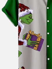 Christmas element large short sleeve shirt