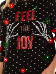 Christmas Feel The Joy Print Casual Sweatshirt