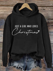 Women's Just A Girl Who Loves Christmas Hoodie