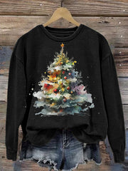 Christmas Casual Printed Sweatshirt