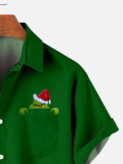 Christmas element large short sleeve shirt