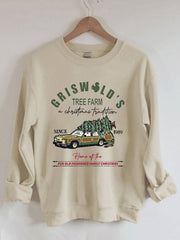 Women's Christmas Tree Vintage Griswold Christmas Print Sweatshirt