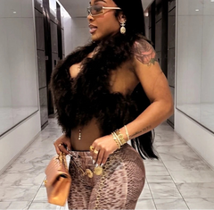 Truth Be Told Fur Crop Top