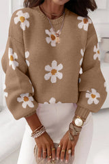 Floral Drop Shoulder Sweater