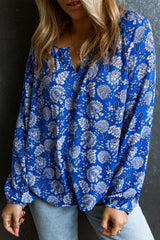 Floral Peasant Sleeve Blouse