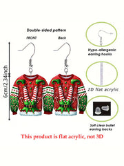 Christmas Acrylic Sweater Earrings