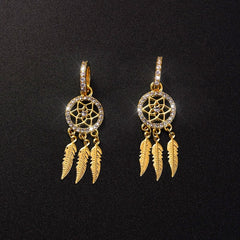 🎁2023-Christmas Hot Sale🎁(🔥New arrival -- 49%OFF) Dreamcatcher Golden Earrings