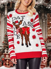 Casual Crew Neck Christmas Sweater