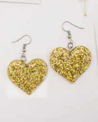Symphony Multicolor Peach Heart Earrings