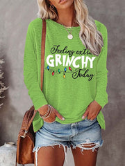 Christmas Lights Print Top