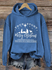 Christian Christmas True Story Lounge Hoodie