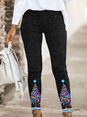 Christmas Tree Print Leggings