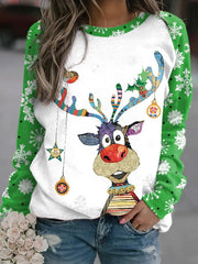 Christmas Round Neck Long Sleeve Sweatshirt
