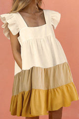 Fashion Casual Solid Split Joint Square Collar Princess Dresses