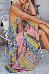 Fashion Street Prin Backless V Neck A Line Dresses