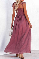 Fashion Solid Mesh Spaghetti Strap Waist Skirt Dresses