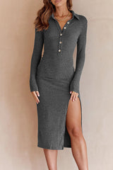 Celebrities Elegant Solid Turndown Collar One Step Skirt Dresses(10 Colors)