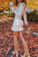 Elegant Solid Stringy Selvedge U Neck A Line Dresses