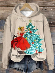 Christmas Print Crew Neck Sweatshirt