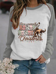 Western and Christmas Combine "Have yourself a ROWDY HOWDY Christmas" Print Sweatshirt