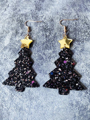 Shiny Christmas Tree Fashion Earrings