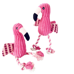 Squeaker Plush Dog Toys Flamingo