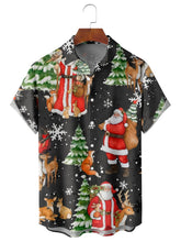 Christmas Casual Loose Plus Size Short-Sleeved Shirt