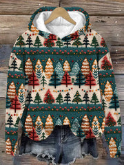 Christmas Tree Print Hoodie