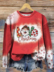Christmas Santa LOVE Print Sweatshirt