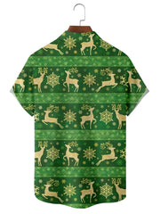 Christmas Casual Loose Plus Size Short-Sleeved Shirt