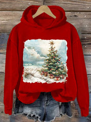Florida Christmas Tree Print Hoodie