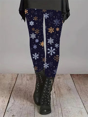 Christmas Print Flannel Leggings
