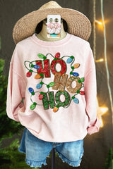 Vintage Corduroy Contrasting Christmas Top