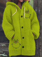 Christmas Printed Casual Plush Jacket