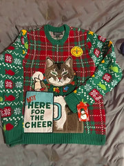 Christmas Sweater With Pocket For A Drink Knitted Christmas Sweater