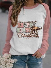 Western and Christmas Combine "Have yourself a ROWDY HOWDY Christmas" Print Sweatshirt