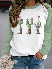 Merry Christmas Print Sweatshirt