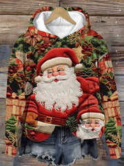 Christmas Santa Print Hoodie