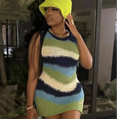 Tidal Wave Knitted Mini Dress