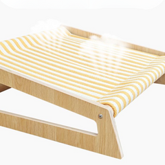 Cat Hammock Elevated Bed Wooden Bench