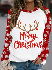 Christmas Round Neck Long Sleeve Sweatshirt