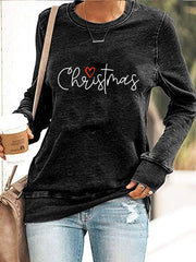 Christmas Begins With Christ Casual Printed Sweater