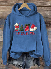 Christmas 'Tis The Season' Print Hoodie