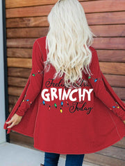 Christmas Lights Print Cardigan