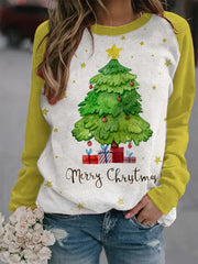 Merry Christmas Tree🎄 Print Casual Sweatshirt