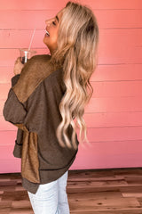 Exposed Seam Patchwork Oversized Top