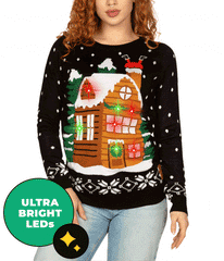 Light Show Light Up Ugly Christmas Sweater