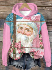 Casual Santa Claus Print Hoodie Long Sleeve Sweatshirt