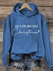 Women's Just A Girl Who Loves Christmas Hoodie
